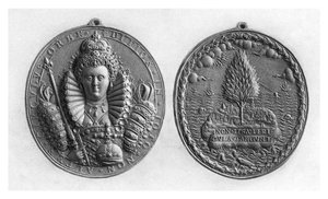 Medaille van koningin Elizabeth I, 16e eeuw, 1896 door Unbekannt