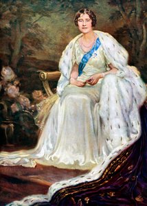 Koningin Elizabeth in kroningsgewaden, 1937 door Unbekannt