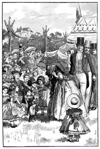 Koningin Victoria en Prins Albert op een feest, Coburg, Duitsland, c1840s, 1900