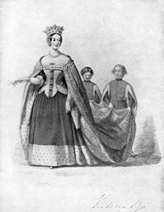 Koningin Victoria als koningin Philippa op het Plantagenet-bal, Buckingham Palace door Unbekannt