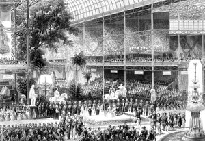 Koningin Victoria opent de Grote Tentoonstelling, Crystal Palace, Londen, 1 mei 1851 door Unbekannt