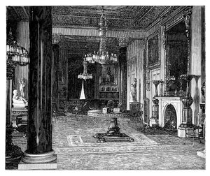 De salon van Koningin Victoria, Osborne House, Isle of Wight