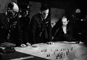 RAF Bomber Command operatiekamer tijdens een aanval, 1941