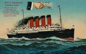 R.M.S. Mauretania, Cunard Line, c1930s