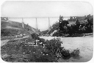 Spoorbrug over de Malleco-rivier, Arucania, 1911