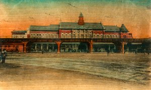 Treinstation, Yokohama, 20e eeuw door Unbekannt