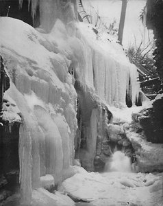 Rainbow Falls in de Winter, Watkins Glen, New York, ca. 1897