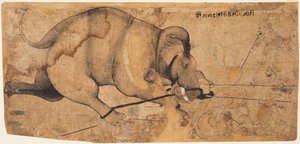 Rao Ram Singhs olifant op hol geslagen, ca. 1700