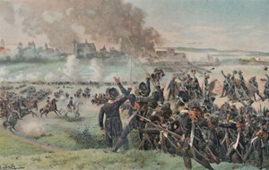 Heropkomst van Napoleon op het veld voor Ratisbon, 1809, 1896 door Unbekannt