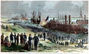 Herovering van Baton Rouge, Louisiana, Amerikaanse Burgeroorlog, 17 december 1862 door Unbekannt