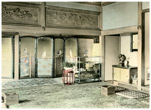 Ontvangstruimte in het huis van een Japanse edelman, 1904