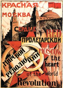 Rode Moskou Hart van de Wereldrevolutie, poster