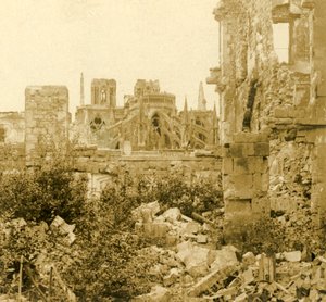 Kathedraal van Reims, Reims, Noord-Frankrijk, ca. 1914-ca. 1918 door Unbekannt