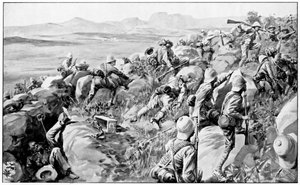 Bevrijding van Ladysmith - de laatste aanval op Hlangwane Hill, 19 februari 1900 door Unbekannt