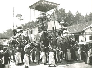 Religieuze processie, Colombo, Ceylon, 1895
