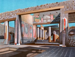 Restanten van het huis van de bankier Lucius Caecilius Iucundus, Pompeii, 1902