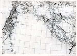 Rennells kaart van de Syrische woestijn, gedateerd 1809, gepubliceerd 1831