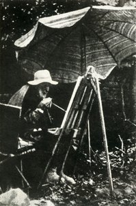 Renoir schildert buiten, ca. 1910s, 1947