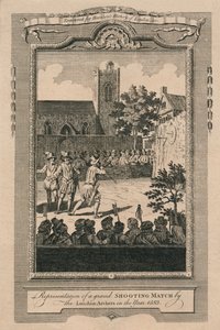 Voorstelling van een groot Schietwedstrijd door de Londense Boogschutters in het jaar 1583 door Unbekannt