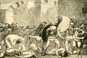 Afwijzing van Pyrrhus uit Sparta, 1890 door Unbekannt
