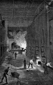 Retorthuis, Keizerlijke Gasfabriek, Kings Road, Londen, 1876 door Unbekannt