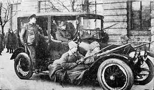 Revolutionaire Wachten in Petrograd, Rusland, Russische Revolutie, 1917