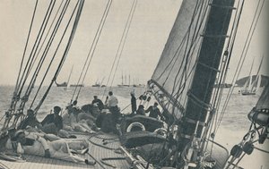De grootste Britse racejachten strijden tijdens Cowes Week, 1937 door Unbekannt