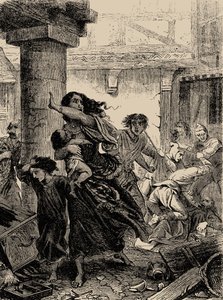 Rijnlandbloedbad van de Joden in 1096 door Unbekannt