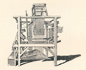 Lintwever aan zijn weefgetouw, 1747, 1904 door Unbekannt