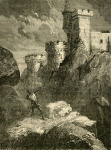 Richard I. Gewond bij het Beleg van het Kasteel van Chaluz, 1199, 1890 door Unbekannt