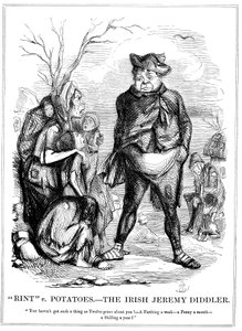 Rint v Aardappelen - De Ierse Jeremy Diddler, 1845 door Unbekannt