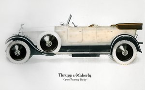 Rolls-Royce met open tourwagen door Unbekannt