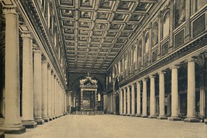 Roma - S. Maria Maggiore. Hoofdnave door Unbekannt