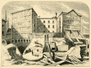 Romeinse overblijfselen gevonden in Billingsgate, ca. 1872 door Unbekannt