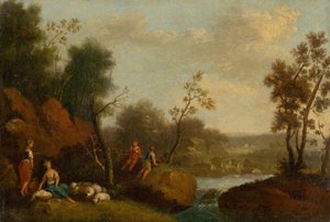 Romantisch landschap door Unbekannt