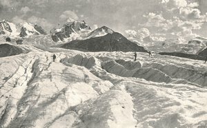Roseg-gletsjer bij Pontresina, Engadin, Zwitserland, 1895