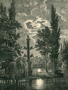 Rostral kolom in de tuinen van het Château de Méréville, Essonne, Frankrijk, 1903 door Unbekannt