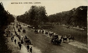 Rotten Row, Hyde Park, Londen, eind 19e-begin 20e eeuw