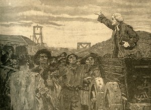 Rowland Hill preekt voor de mijnwerkers van Kingswood, Bristol, c1772 c1890 door Unbekannt