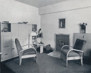 Rowley Gallery of Decorative Art Ltd - Gecombineerde eet-woonkamer gesloten, 1939 door Unbekannt