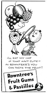 Rowntrees Fruit Gums en Pastilles, 1938