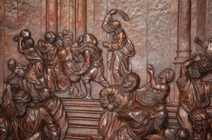 Koninklijke Basiliek van San Francisco el Grande. Jezus verjaagt de handelaars uit de tempel, Madrid, Spanje
