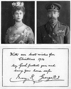 Koninklijke kerstgroetkaart aan de Britse troepen, 1914 door Unbekannt