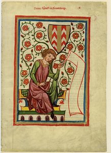 Rudolf II van Fenis uit de Codex Manesse, tussen 1305 en 1340