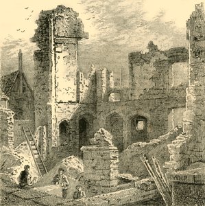 Ruïnes van het Klooster van Sint-Clara, ca. 1872 door Unbekannt