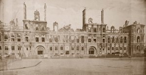 Ruïnes van het stadhuis, Parijs, mei 1871 door Unbekannt