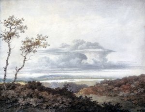 Landelijk landschap en wolkenstudie door Luke Howard, maart 1849 door Unbekannt