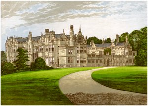 Rushton Hall, Northamptonshire, huis van de familie Clarke-Thornhall, ca. 1880 door Unbekannt