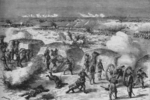 Russische aanval op een Turkse redoute, 1902 door Unbekannt