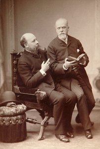 Russische kunstenaar Pavel Shukovsky en historicus Alexander Onegin, Weimar, Duitsland, eind 19e eeuw